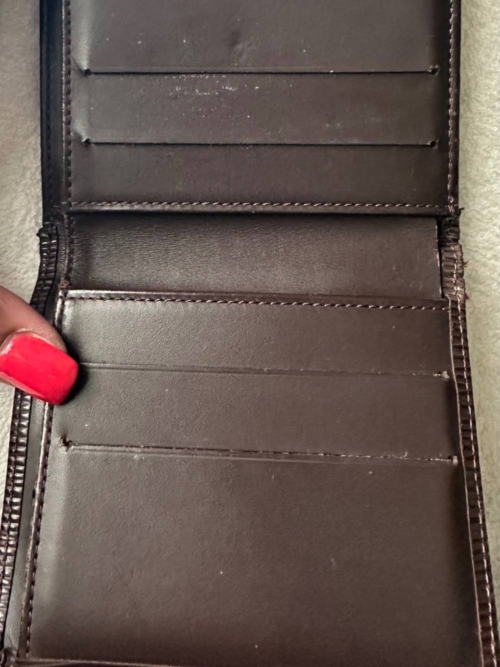 Louis Vuitton Vintage Epi Leather Wallet | Dark Brown Compact French Luxury - Picture 12 of 12